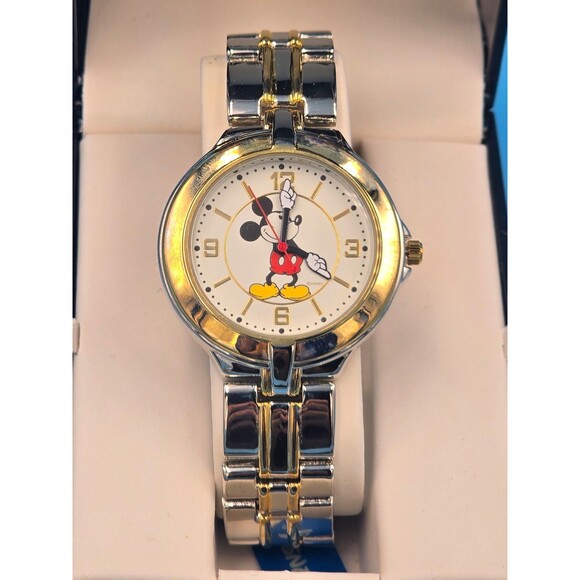 Disney Mz Berger Watch Co. Mickey Mouse Unisex 2-Tone Bracelet Watch In Box main image 6